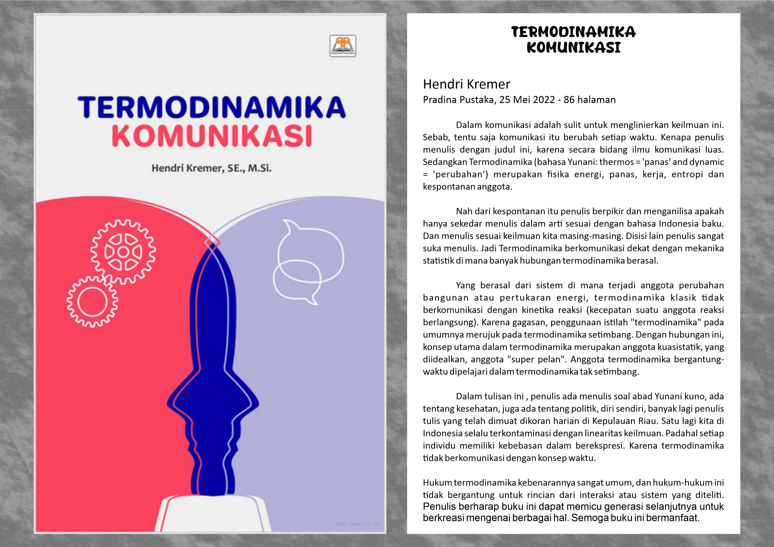 Termodinamika Komunikasi - HENDRI kREMER"