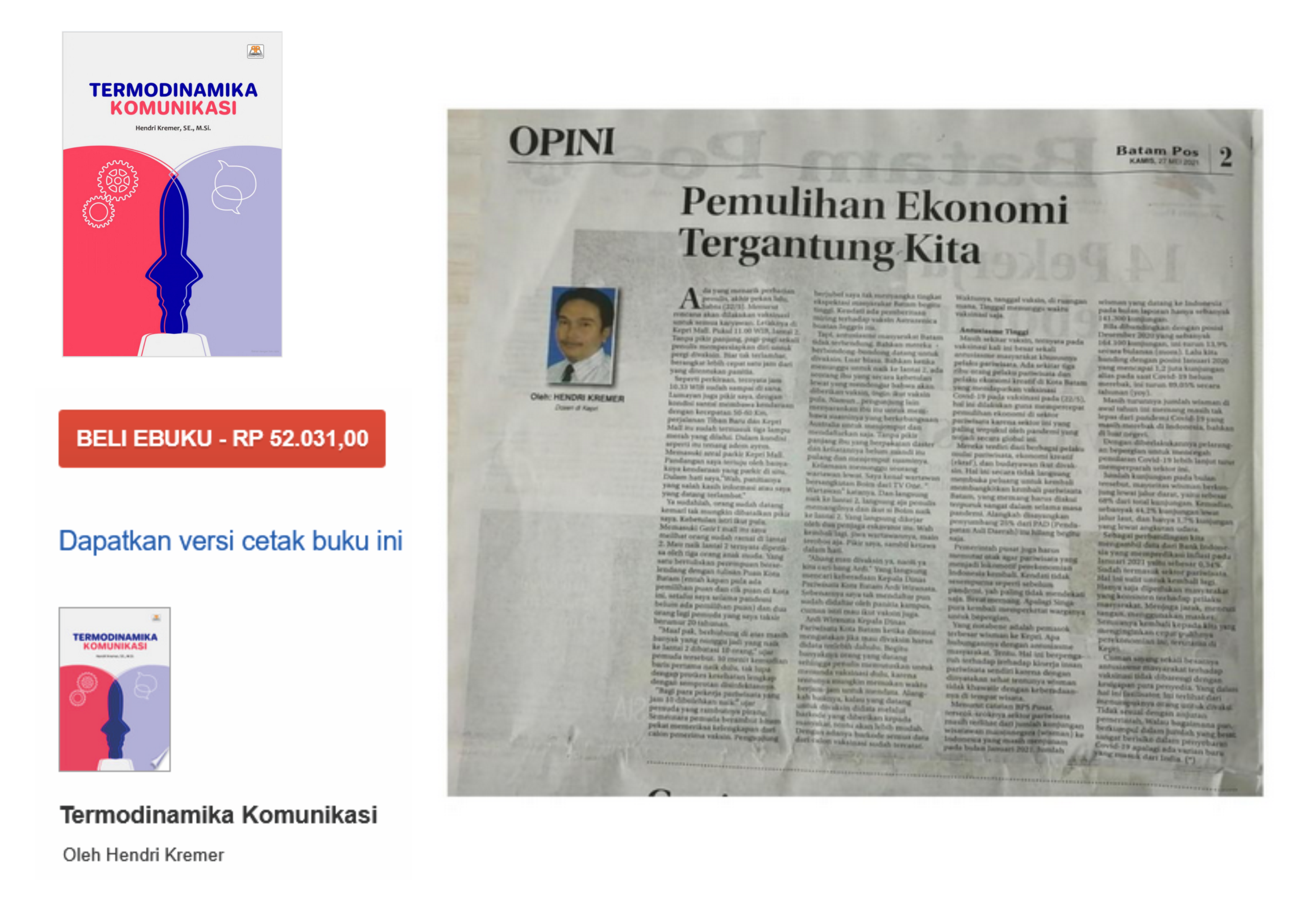 Termodinamika Komunikasi - HENDRI KREMER"